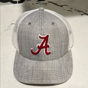 Gray and White Alabama “A” Logo Ball Cap